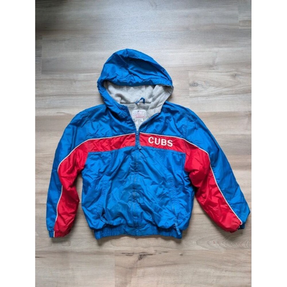 Vintage MLB Chicago Cubs Team Full Zip Jacket, Youth Medium 10/12 (U2)